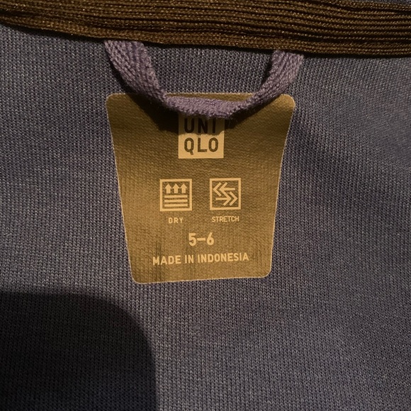 NWT Uniqlo kids long sleeve full zip hoodie blue - Picture 4 of 4
